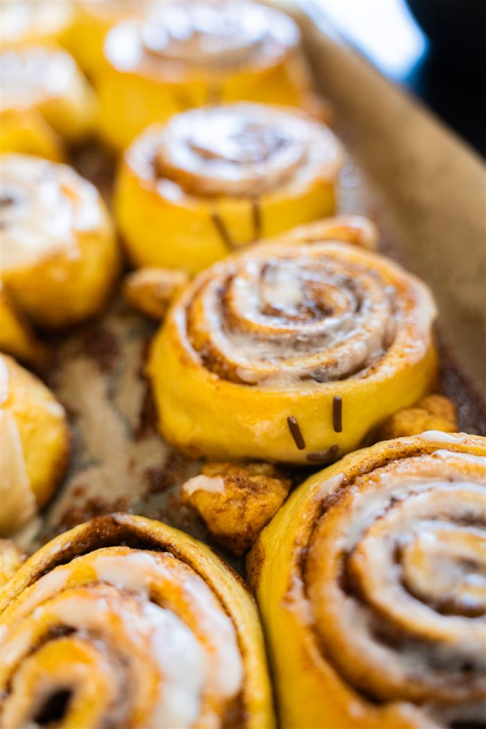 Cinnamon rolls made in class